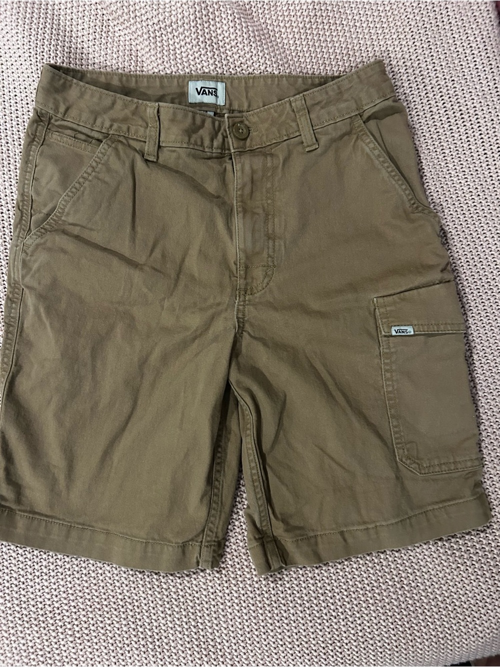 Vans Cargo Shorts Size 18 Olive Brown Utility Skate Y2K